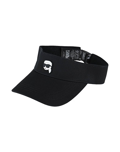 KARL LAGERFELD Hat K/IKONIK 2.0 VISOR
 Black 50% Recycled cotton, 50% Cotton