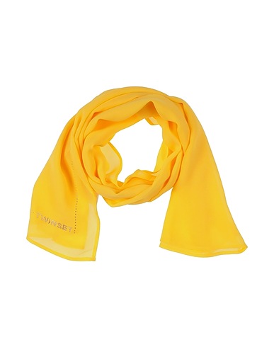 TWINSET Scarves and foulards Yellow 100% Viscose