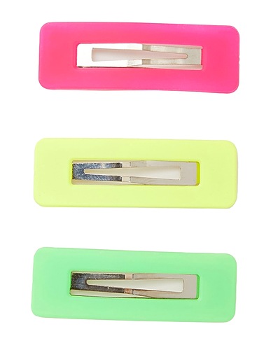 8 by YOOX Αξεσουάρ για μαλλιά 3-PACK NEON HAIR CLIPS
 Φούξια 60% Πλαστικό, 40% Σίδερο