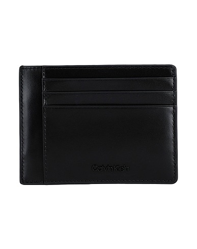 CALVIN KLEIN Wallet Black 100% Soft Leather
