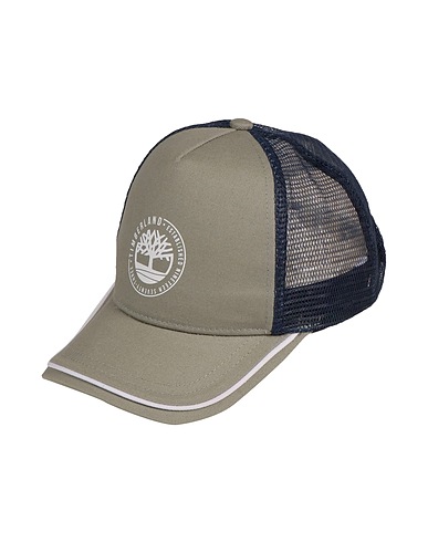 TIMBERLAND Hat Sage green 100% Cotton, Polyester