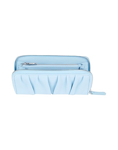 LES VISIONNAIRES Wallet JULIE SILKY LEATHER
 Sky blue 100% Lambskin