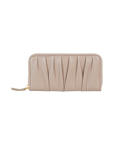 LES VISIONNAIRES Wallet JULIE SILKY LEATHER
 Taupe 100% Lambskin