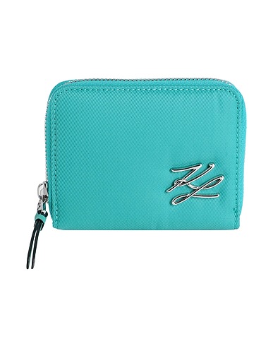 KARL LAGERFELD Wallet Turquoise 100% Recycled polyamide