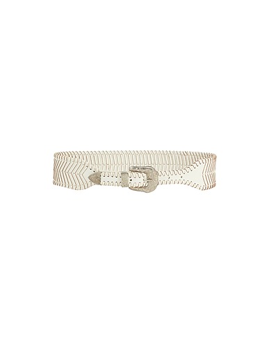 LAURENCE BRAS High-waist belt White 100% Buffalo leather