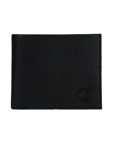 CALVIN KLEIN JEANS Wallet Black 100% Soft Leather