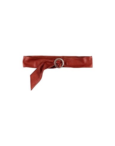 BLOUSON Breiter Gürtel Braun Leder