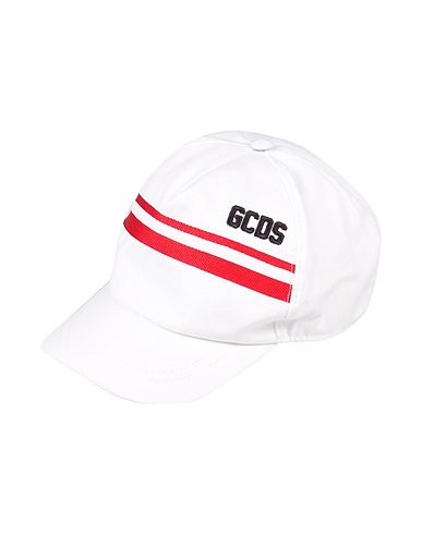 GCDS MINI Hat White 100% Cotton, Polyester