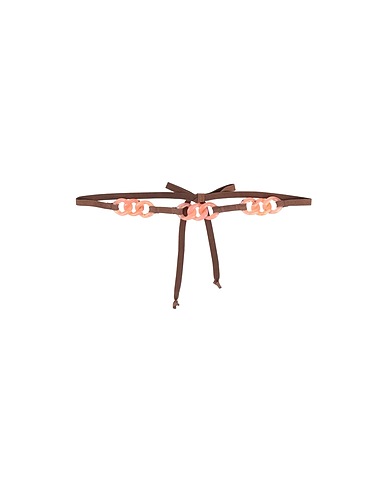 BLOUSON Regular belt Pink Soft Leather, Plastic