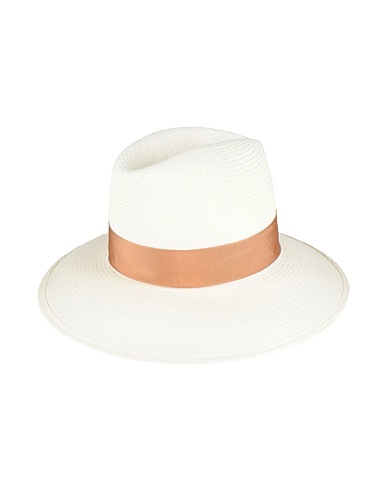 BORSALINO 帽子 アイボリー ストロー 100%