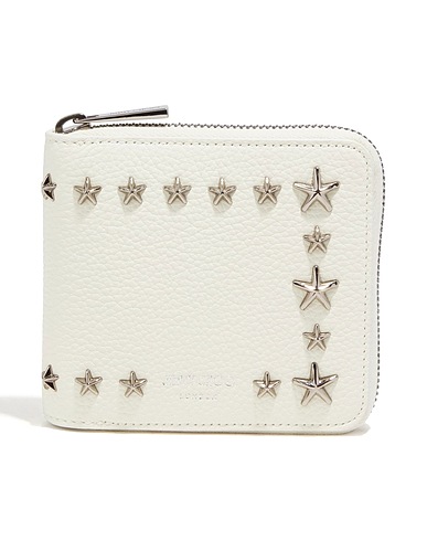 JIMMY CHOO Wallet White Soft Leather