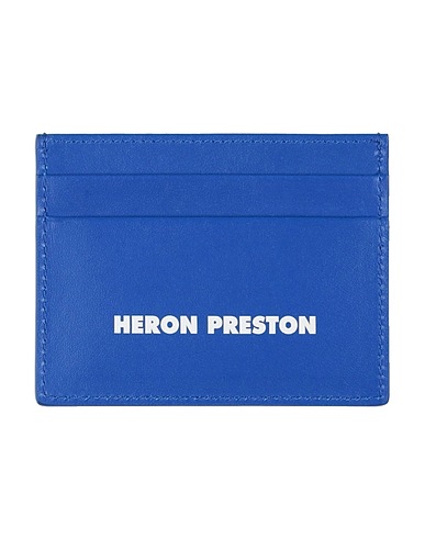HERON PRESTON Small Leather Goods Blue 100% Leather