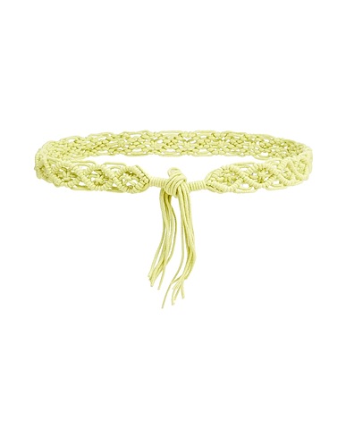 8 by YOOX Cinturones ORGANIC COTTON MACRAME' BELT
 Verde lima 100% Algodón reciclado