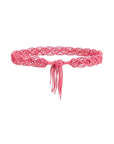 8 by YOOX Gürtel ORGANIC COTTON MACRAME' BELT
 Magenta 100% Recycelte Baumwolle