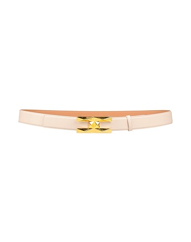 ELISABETTA FRANCHI Regular belt Cream Synthetic fibers