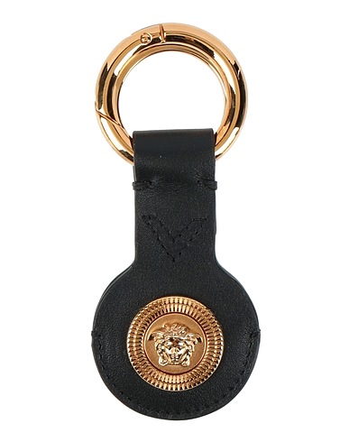 VERSACE Portachiavi Nero Pelle di vitello