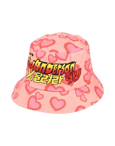 JW ANDERSON Hat Pink 100% Polyester, Cotton