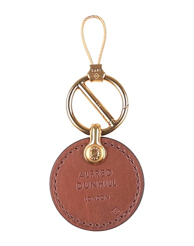 DUNHILL Key ring Tan Soft Leather, Metal