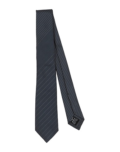 DUNHILL Ties and bow ties Slate blue 100% Mulberry silk