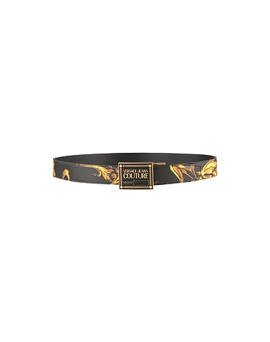 VERSACE JEANS COUTURE Leather belt Black Soft Leather