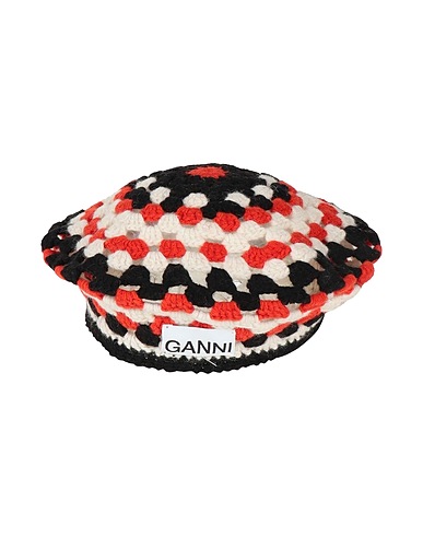 GANNI Hat Rust 60% Recycled wool, 18% Polyamide, 10% Wool, 7% Recycled polyamide, 5% Other Fibres