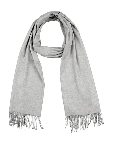 BRUNELLO CUCINELLI Scarves and foulards Light grey 74% Silk, 20% Viscose, 6% Polyester