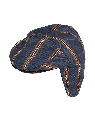 COLORICHIARI Hat Navy blue 48% Cotton, 44% Viscose, 8% Wool