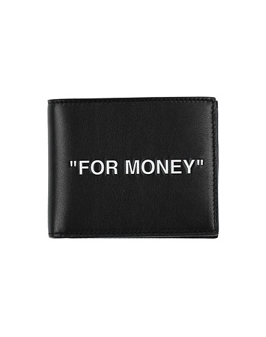 OFF-WHITE™ Wallet Black 100% Soft Leather