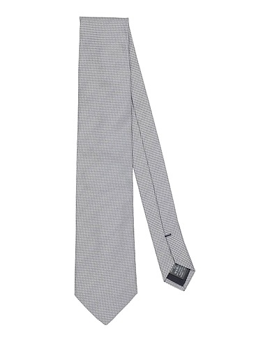 DUNHILL Ties and bow ties Grey 100% Mulberry silk
