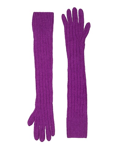 DRIES VAN NOTEN Gloves Mauve 63% Alpaca wool, 30% Polyamide, 7% Merino Wool