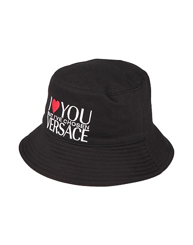 VERSACE Hat Black 100% Cotton