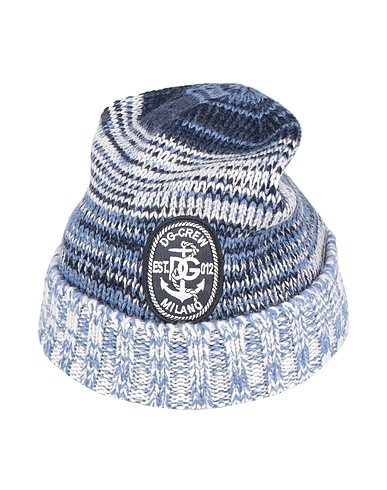DOLCE&GABBANA Hat Slate blue 100% Virgin Wool, Polyester, Viscose