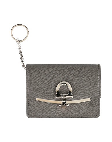 FERRAGAMO Aktenmappe Grau Kalbsleder