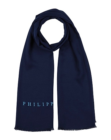 PHILIPP PLEIN Scarves and foulards Navy 100% Viscose
