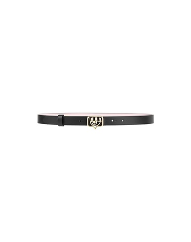CHIARA FERRAGNI Thin belt Black Soft Leather
