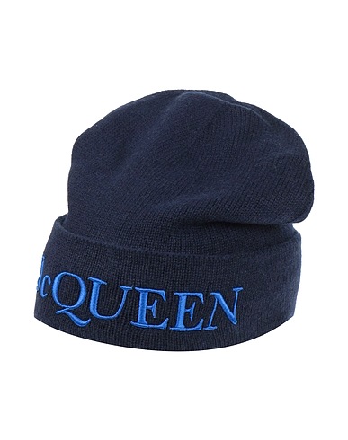 MCQUEEN Cappello Blu navy 100% Cachemire, Poliestere