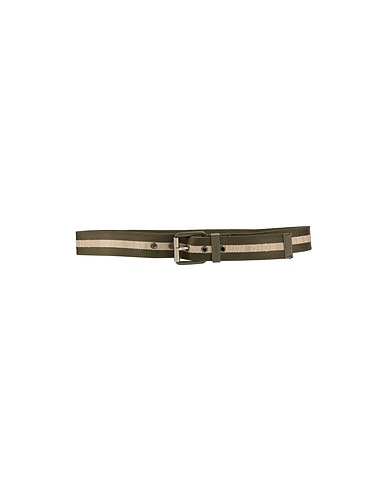 DIOR Leather belt Military green Soft Leather, Textile fibres