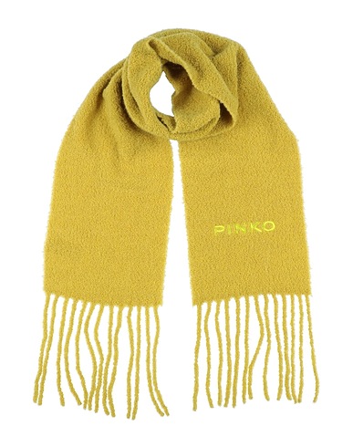 PINKO Scarves and foulards Mustard 59% Alpaca wool, 31% Virgin Wool, 10% Polyamide, Polyester