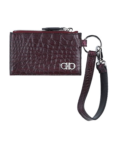 FERRAGAMO Wallet Burgundy Soft Leather