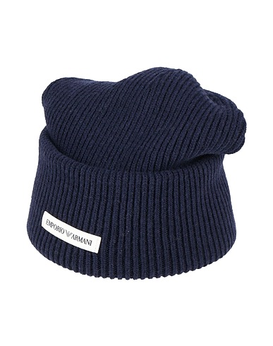 EMPORIO ARMANI Hat Midnight blue 100% Wool