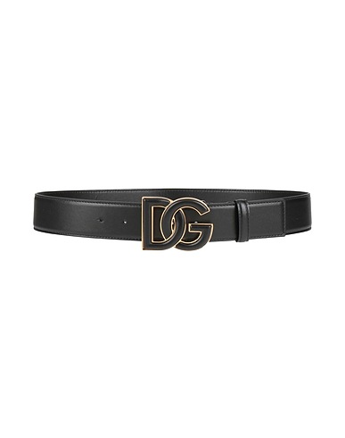 DOLCE&GABBANA Regular belt DEVOTION Black 100% Calfskin