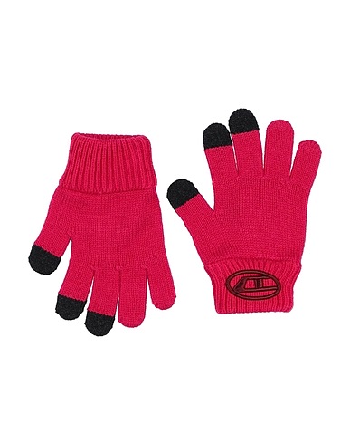 DIESEL Guanti Fucsia 100% Acrilico, Fibra di metallo