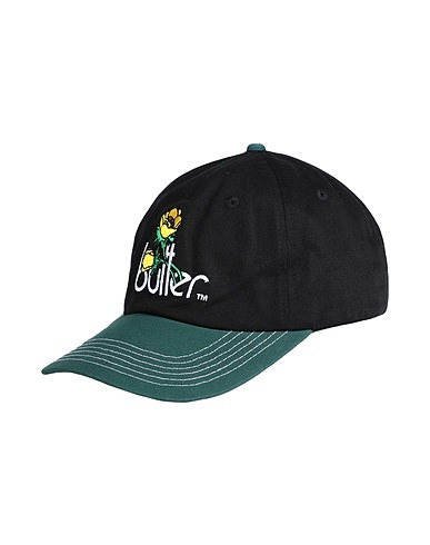 BUTTER GOODS Hat Windflowers 6 Panel Cap
 Black 100% Cotton
