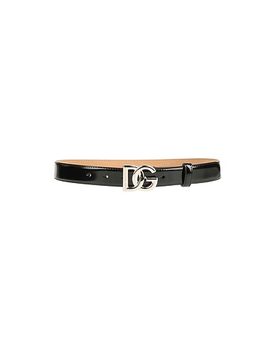DOLCE&GABBANA Leather belt Black 100% Calfskin