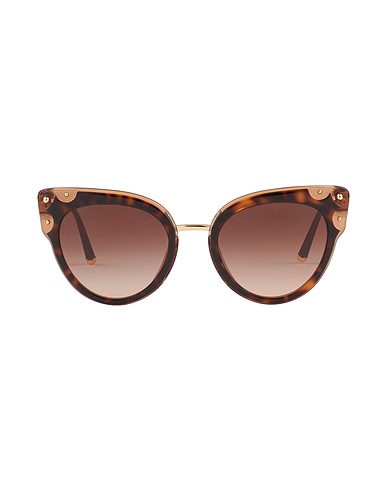 DOLCE&GABBANA Sunglasses Dark brown Plastic, Metal