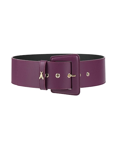 PATRIZIA PEPE High-waist belt VIOLA SCURO Leather