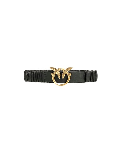 PINKO Regular belt Black Soft Leather