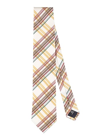 FIORIO Ties and bow ties Cream 100% Silk