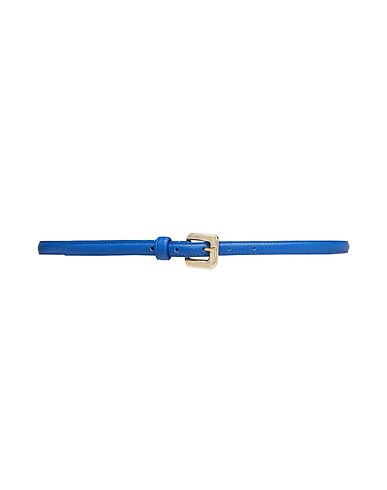 8 by YOOX Thin belt LEATHER BELT
 Blue 100% Bovine leather