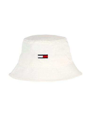 TOMMY JEANS Hat White 100% Cotton